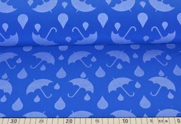 Softshell Regenschirme in Reflexoptik auf Jeansblau